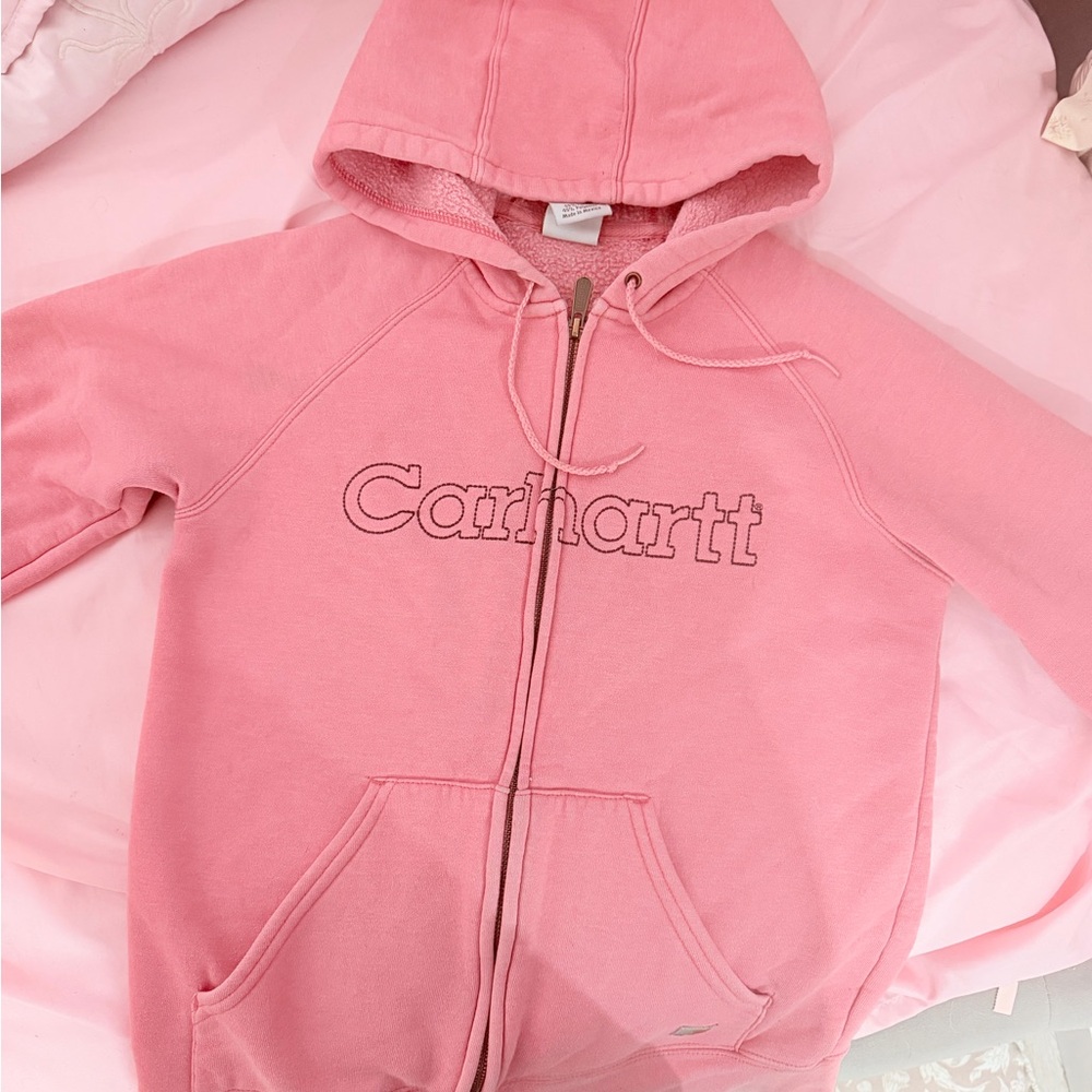 Carhartt Pink Zip-Up Hoodie